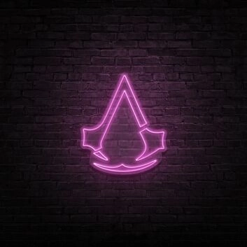Assassinen-Emblem LED-Neonschild Wohnzimmer Gamingzimmer