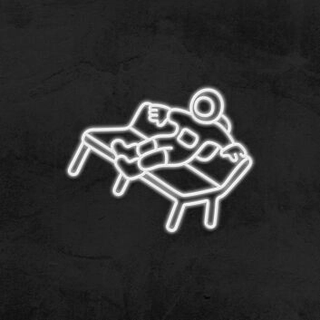 Astronaut auf Liegestuhl LED-Neonschild Wohnzimmer Bar