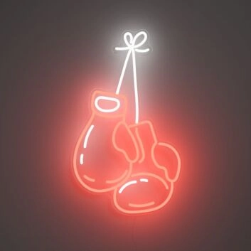 Boxhandschuhe LED-Neonschild für Fitnessstudio Sportbar
