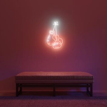 Boxhandschuhe LED-Neonschild für Fitnessstudio Sportbar