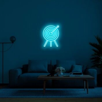 Bogenschießzielscheibe mit Pfeil LED-Neonschild Wohnzimmer Büro