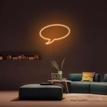 Sprechblase LED-Neonschild Wohnzimmer Lounge