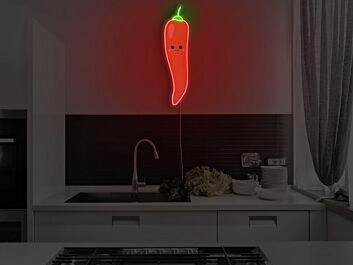 Chili Schote LED-Neonschild für Küche oder Restaurant