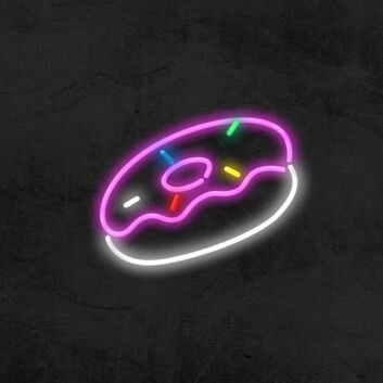 Donut mit Zuckerguss LED-Neonschild für Café und Bäckerei