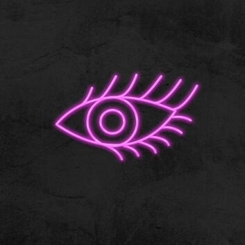 Auge mit Wimpern LED-Neonschild Wohnzimmer Studio