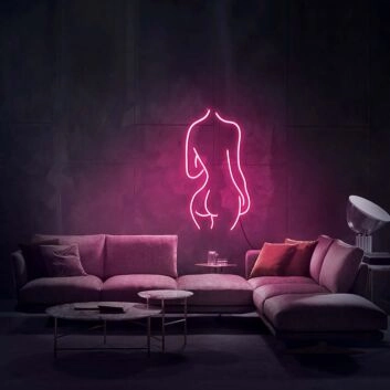 weibliche Körperkontur LED-Neonschild für Wohnzimmer oder Bar