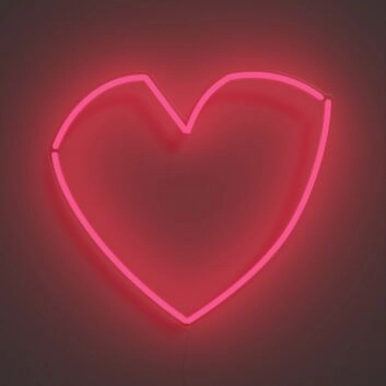 Herzform LED-Neonschild für Wohnzimmer oder Schlafzimmer
