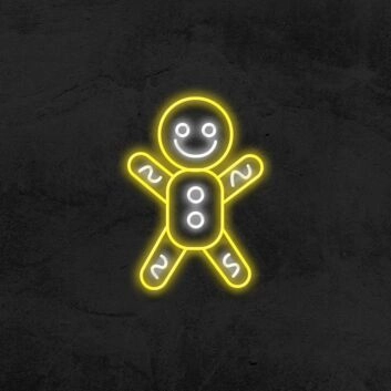 Lebkuchenmann LED-Neonschild für Café Bäckerei