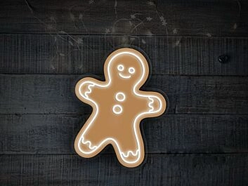 Lebkuchenmann LED-Neonschild für Weihnachten und Küche