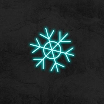 Schneeflocke LED-Neonschild für Winterdekoration und Café
