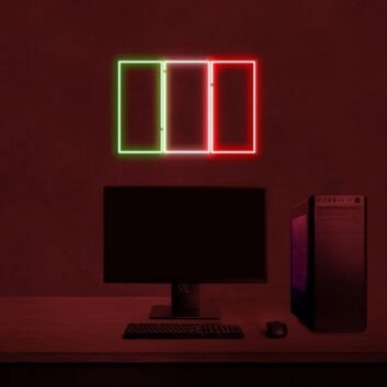 Italienische Flagge LED-Neonschild Wohnzimmer Büro