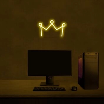 Krone LED-Neonschild für Gaming Zimmer und Home Office