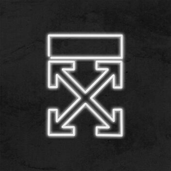 Pfeilkreuz Symbol LED-Neonschild Wohnzimmer Büro