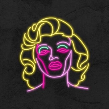 Abstraktes Gesicht LED Neon Schild