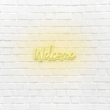 Welcome LED-Neonschild als moderne Wanddekoration