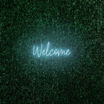 Welcome LED-Neonschild als moderne Wanddekoration