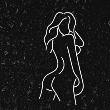 Kontur einer nackten Frau LED-Neonschild für Bar Club