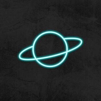 Planet mit Ring LED-Neonschild Wohnzimmer Kinderzimmer