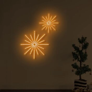 Feuerwerksstern LED-Neonschild Wohnzimmer Weihnachten