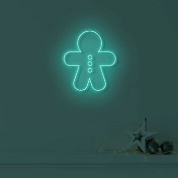 Lebkuchenmann LED-Neonschild für Weihnachten und Wohnzimmer