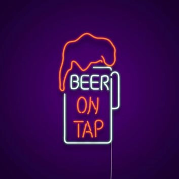 BEER ON TAP LED-Neonschild für Bar und Pub