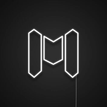 Minimalistisches Abzeichen Symbol LED-Neonschild Wohnzimmer Büro