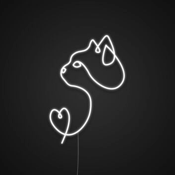 Katze mit Herz LED-Neonschild Wohnzimmer Schlafzimmer