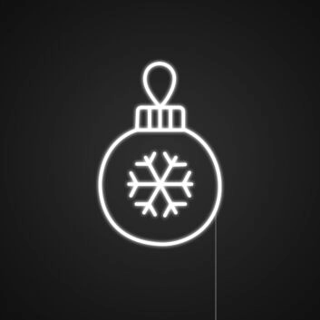 Weihnachtskugel mit Schneeflocke LED-Neonschild Wohnzimmer Weihnachtsdeko