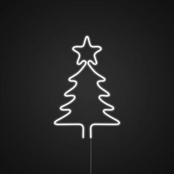 Weihnachtsbaum mit Stern LED-Neonschild Wohnzimmer Weihnachtsdeko