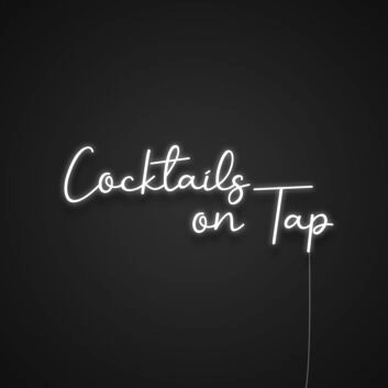 Cocktails on Tap LED-Neonschild für Bar Club