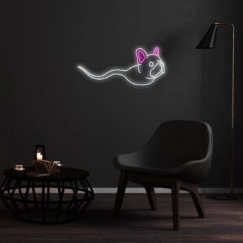 Maus mit langem Schwanz LED-Neonschild Wohnzimmer Kinderzimmer