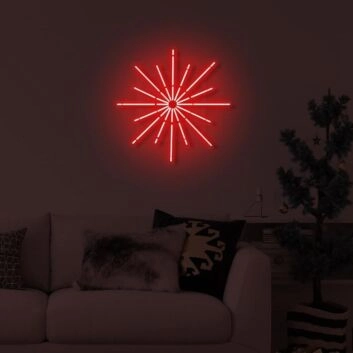 Stern LED-Neonschild Wohnzimmer Weihnachten