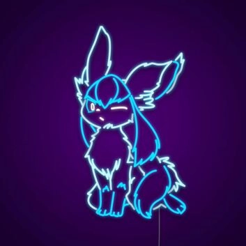 Anime-Fantasy-Kreatur mit langen Ohren LED-Neonschild Gaming Wohnzimmer