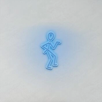tanzende Strichmännchen Figur LED-Neonschild für Bar Club