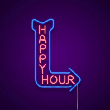 HAPPY HOUR LED-Neonschild für Bar und Restaurant