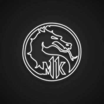 Drachen-Emblem LED-Neonschild für Gaming Wohnzimmer