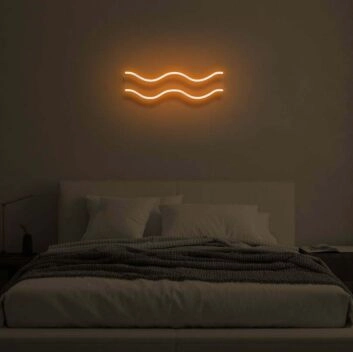 Wellenlinien LED-Neonschild Schlafzimmer Wohnzimmer