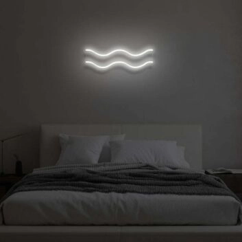 Wellenlinien LED-Neonschild Schlafzimmer Wohnzimmer