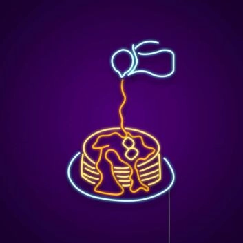 Pfannkuchen mit Sirup LED-Neonschild für Café oder Restaurant
