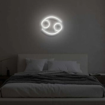 Krebs Sternzeichen Symbol LED-Neonschild Schlafzimmer