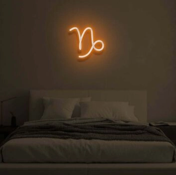 Steinbock Sternzeichen Symbol LED-Neonschild Schlafzimmer Wohnzimmer