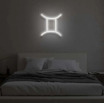 Zwilling Sternzeichen Symbol LED-Neonschild Schlafzimmer Wohnzimmer
