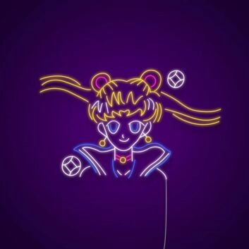 Anime Mädchen mit Zöpfen LED-Neonschild für Wohnzimmer Gaming Zimmer