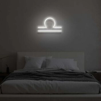 Waage Sternzeichen Symbol LED-Neonschild Schlafzimmer