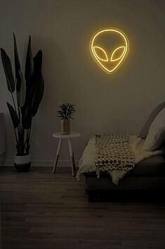 Alienkopf LED-Neonschild für Wohnzimmer oder Schlafzimmer