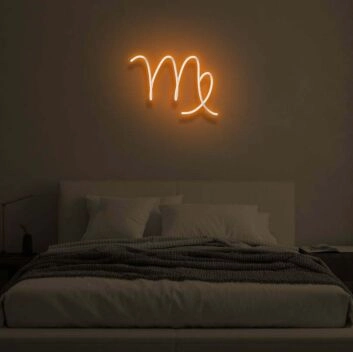Jungfrau Sternzeichen Symbol LED-Neonschild Schlafzimmer Wohnzimmer