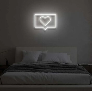 Herz Symbol in Sprechblase LED-Neonschild Schlafzimmer Wohnzimmer