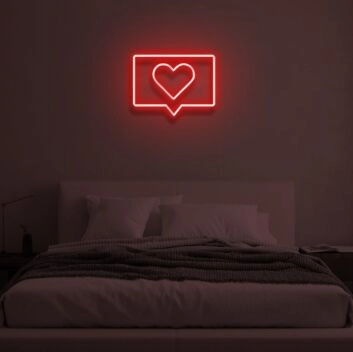 Herz Symbol in Sprechblase LED-Neonschild Schlafzimmer Wohnzimmer