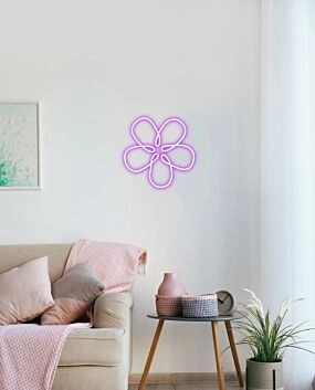 Blumenmotiv LED-Neonschild für Wohnzimmer Schlafzimmer