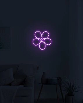 Blumenmotiv LED-Neonschild für Wohnzimmer Schlafzimmer